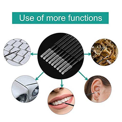 Dming 200PCS Micro Applicators Brushes Mini Cotton Swabs Remove Grafted Eyelash Glue Dedicated Brush Disposable Microswabs for Eyelash Extensions Make up and Lash Clean and Personal Care (Black 1) - color: black 1