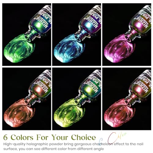 MIZHSE Chameleon Nail Polish Quick Dry, Bright Green Nail Polish High Shine - color: Chameleon Bright Green