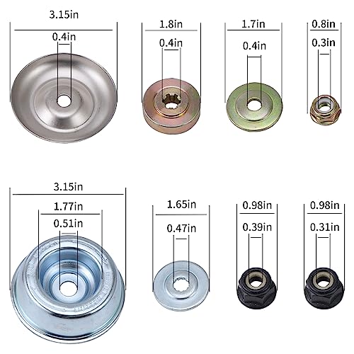 PLAXNS Steel Trimmer Head &9" x 36 Teeth Carbide Tipped Blades &10" x 3 Teeth Carbon Steel Brush Cutter Blades with 2 Different Adapter Kits