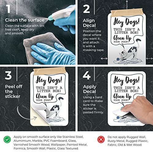 Hey Dogs This Isn't A Litter Box Clean Up Your Poop Sign, - size: 10x7