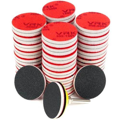 64 PCS 2 Inch Sanding Disc,Hook and Loop Sanding Pads 180 Grit - style: 180 Grit 64PCS