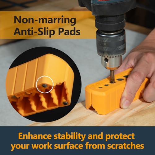 POWERTEC Drill Guide Block for Straight Holes with 6 Bit Sizes (71971V) - style: Multi-Functional Drill Guide Jig Block (6 Sizes)