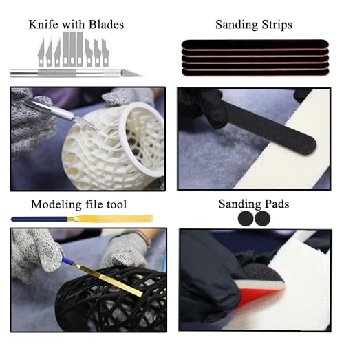 46PCS Resin 3D Printer Tool Kit with Silicone Mat, Gloves and Resin Funnels - style: Type 1
