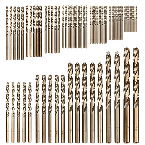 74-Piece M35 Cobalt Drill Bit Set, 1-8mm Metric Bits for Hard Metal - style: 74pcs metric 11 sizes