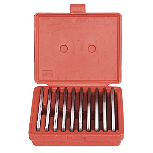 HFS(R) 10 Pair 1/8" x 6" Steel Parallel Set .0002" Hardened Machinist Square Accuracy Parallel Block Set - size: 10 pairs - 1/8''