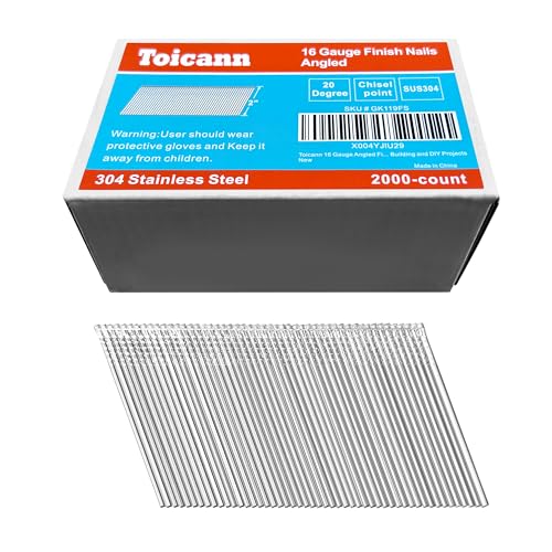 16 Gauge 20-Degree Angled Finish Nails 2 Inch, 2000-Pack - size: 2"~2000pcs