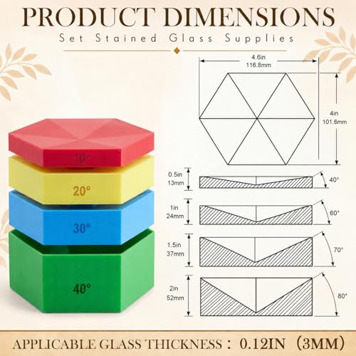 Stained Glass Angle Tool Set, 3D Flower Soldering Jig Kit with Petal Base