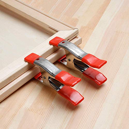 WORKPRO W032006 Steel Spring Clamp, Heavy-Duty, 1 In., Non-Marking PVC Coated Tips and Handles (Single Pack) (Pack of 2) - size: 15 Count (Pack of 2)