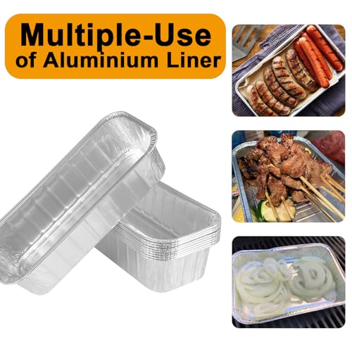 LS'BABQ 70379 Grill Grease Catch Pan for Weber Genesis II 400/600 and II LX 400/600, Summit 400 and 600 Gas Grill Grease Tray with 10PCS 6498 Aluminum Foil Drip Pan Liners for Weber SmokeFire EX4 EX6 - size: For Weber Summit