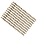 METALLIXITY Micro Drill Bit #36 10Pcs 4341 HSS Small Bits 118° Gold Finish - size: #36 (2.705mm)