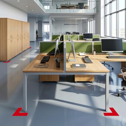 5S Location Marking Corner 72 Pack 6"x 6"x 2" Red L‑Shaped Stickers - color: Red