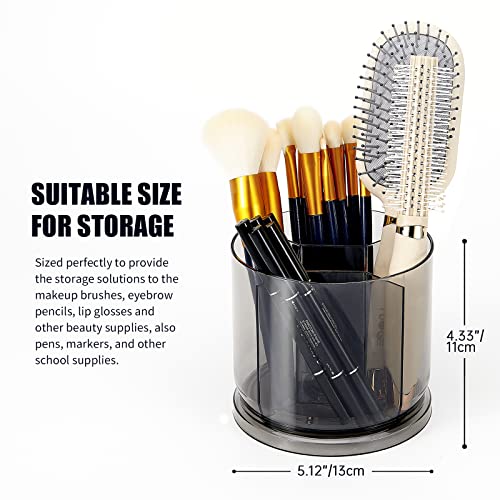 Makeup Brush Holder Organizer, Rotating Makeup Organizer for Vanity - color: Grey