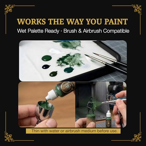Ludus Bellum Miniature Paint Green Color 18ml Precision Dropper Bottle - color: Green