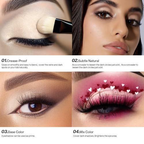 DE'LANCI Matte Nude Eyeshadow, Single Natural Nude High Pigment Eyeshadow Palette, Waterproof Neutral Warm Eye Shadow with Applicator, Easy Use for Women Daily, Festival Makeup#15 - color: color 15