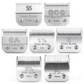 7 Pcs Clipper Blades 0.1-13mm Compatible with Oster Classic 76, Silver - size: Size 0.1-13mm
