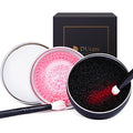 DUcare Makeup Brush Cleaner Makeup Brushes Solid Soap Cleanser with Color Removal Sponge Brush Cleaning Mat, Silicone Makeup Cleaning Cosmetic Cleaner Blenders Shampoo Removes Shadow Color - color: A-Cleaner-Color Removal