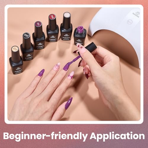 Beetles Fall Gel Nail Polish Set, Terra Dusk Glitter Plum Purple Gel Polish - color: A - Mixed Finishes | | Terra Dusk