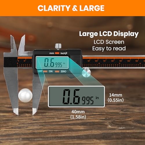 HARDELL Digital Caliper 12 Inch, Micrometer Calipers with Large LCD Screen (Pack of 2) - size: 12 Inch (Pack of 2)