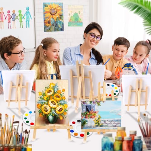 16 Pack 15 Inch Wood Easels, Easel Stand for Painting Canvases and Crafts - style: 15"-16p