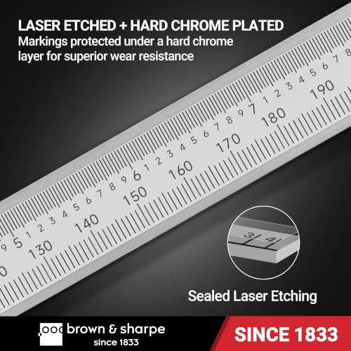 Brown&Sharpe 8 Inch Vernier Caliper 1/128 Inch Resolution - size: 1/128"