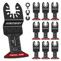 AMZWEI 10PCS Bi-Metal Oscillating Tool Blades for Metal Cutting