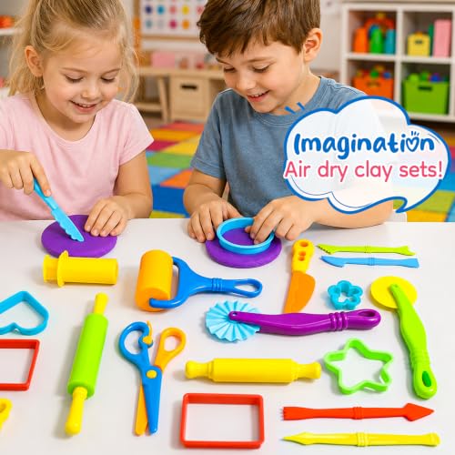 67 PCs Dough and Clay Play Tools Kit for Kids Ages 4-8 Educational Toys - size: Pack of 67