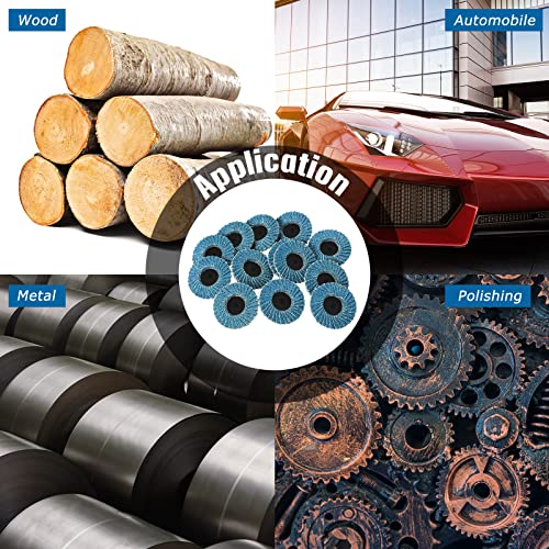 CHENGU 48 Pcs 2" Flap Discs, Die Grinder Accessories Flap Sanding Disc with 1/4" Holder 40 60 80 120 Grit Sanding Discs for Surface Grinding, Stock, Rust Removal, Finishing, Deburring - style: 40 60 80 120 Grit