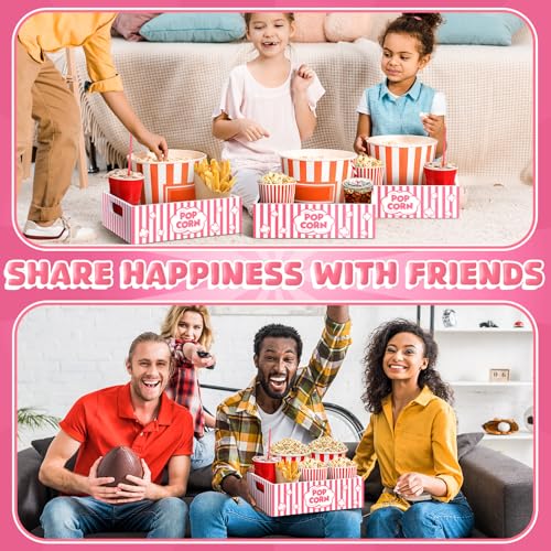 GlikCeil Movie Night Supplies Snack Trays with Handles, Cute - style: Cute
