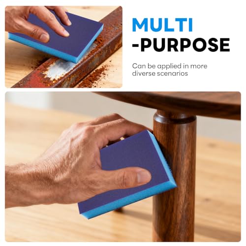 12Pcs 220 Grit Sanding Sponge, Wet Dry Sanding Block Sandpaper Pads - size: 220 Grit