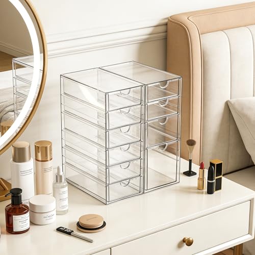Prsildan Hair Accessories Organizer Acrylic Drawer with 10 Drawers - size: 10 Drawers