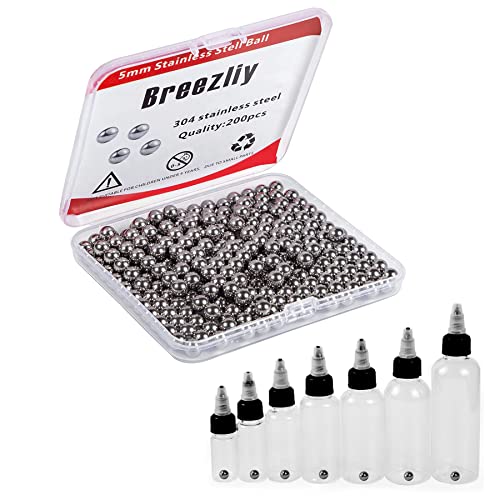 200 pcs Paint Mixing Balls Stainless Steel Mixing Agitator Balls for Mixing Model Paints，5.5mm/ 0.22”。 - size: 0.22 in