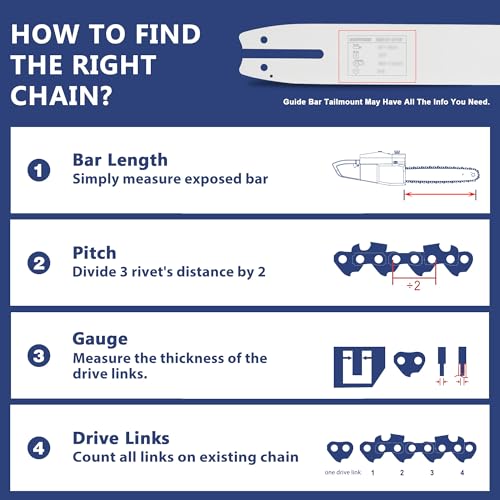 SawWorks 10 Inch Chainsaw Chain 3/8 LP" Pitch .050" Gauge 39 Drive Links - size: 10" 3/8"LP .050" 39DL-GermanSteel *3Pcs