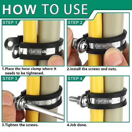 OURU 1/8 Inch Cable Clamps, Rubber Coated Insulated Clamps, 30pcs, 3mm - size: 30pcs - 1/8"