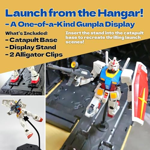 Plastic Model Display Items Set (Catapult Base, Display Stand, Alligator Clips ×2) - style: Catapult Base, Display Stand, Alligator Clips ×2