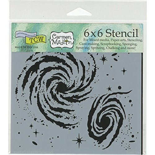 The Crafters Workshop Galaxy Stencil, Transparent, 6 x 6-Inch (18 x 16 x 0.1 cm) - style: Galaxy