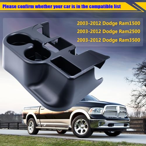 Center Console Cup Holder for 2003-2012 Dodge Ram 1500 2500 3500 - size: 2003-2012