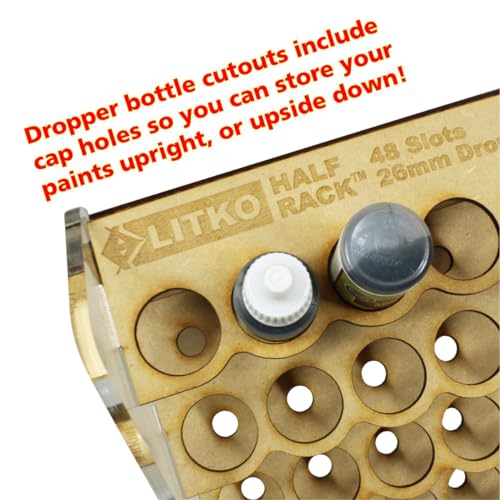 LITKO Paint Rack Storage Organizer | 48 Holes | 18mL Dropper Bottles - size: 48 Holes