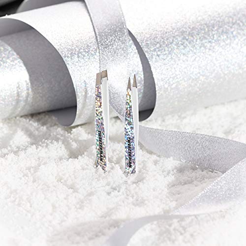 Tweezerman Micro Mini Slant & Point Tweezer Set for Eyebrows Hollygraphic