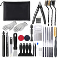 62PCS 3D Printer Tool Kit with Hand Drill, Deburring Tool and Needle Files - color: Black bag 62pcs