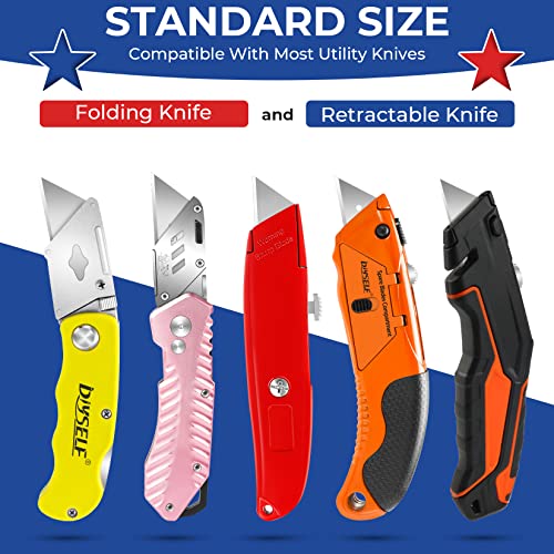 DIYSELF 200 Pack Utility Knife Blades, SK5 Box Cutter Blades with Dispenser - size: 200-Pack