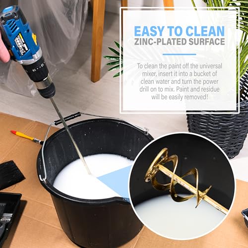 Paint Mixer for Drill, 1-5 Gallon Bucket, Paint Stirrer for Drill - size: 5 Gallon (Large Head)