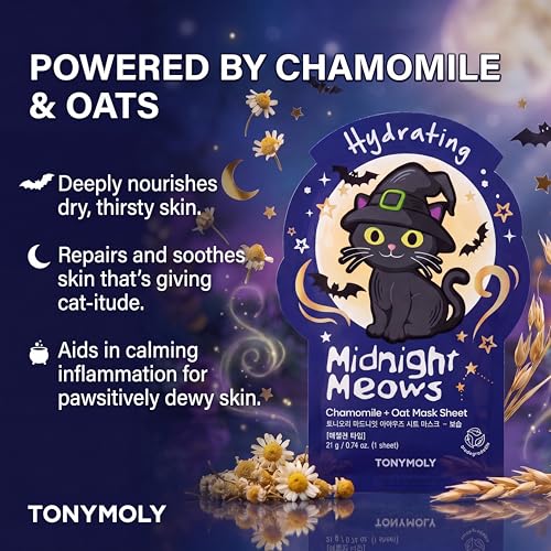 TONYMOLY I'm Face Sheet Masks - Hydrating & Soothing Korean Skincare - color: Halloween, 9 Pack