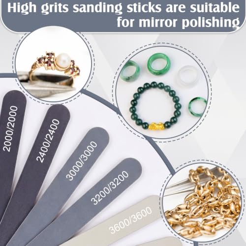 Maxdot 120 Pcs Sanding Sticks, Polishing and Twigs Set, Stylish - style: Stylish