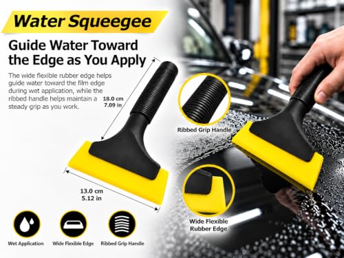 Vinyl Wrap Kit with 2000W Heat Gun, Car Wrap Kit and Window Tint Tools - color: yellow&black