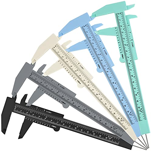 Frienda 5 Pcs Eyebrow Measuring Caliper Tool Microblading, Fresh Colors - color: Fresh Colors
