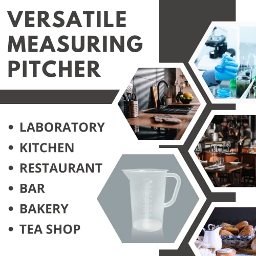 Plastic Graduated Measuring and Mixing Pitcher, 1000ml - size: 1 Liter