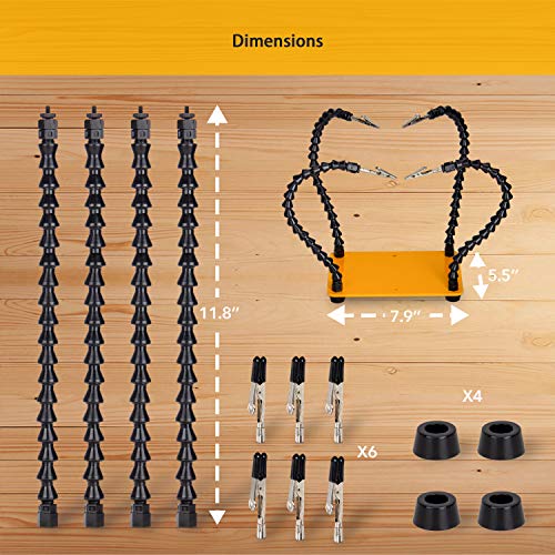 KOTTO Helping Hands Soldering Tool with 4 Flexible Arms Non-Slip