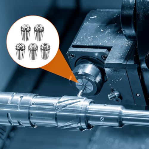 HARFINGTON 5pcs Spring Collet Chuck ER16 1/32" - 1/4" 65Mn Spring Steel Precision Router Collets for CNC Engraving Milling Lathe Tool - size: ER16 1/32" - 1/4"
