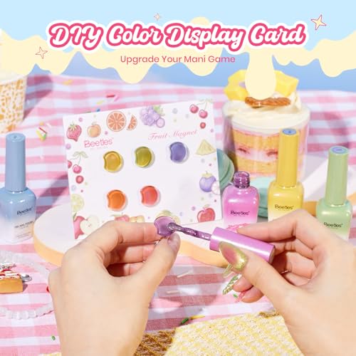 Beetles Fruit Magnet Cat Eye Gel Nail Polish Set, 6 Colors Glass Cat Eye - color: A - Pink Red Green | Silent Meditation