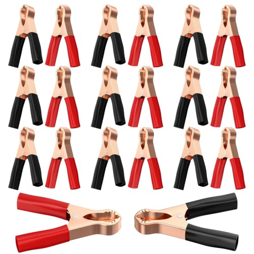 Vibit 20 Pcs Alligator Clips Heavy Duty Copper Spring Loaded Battery Clamps - size: 20 PCS-50A